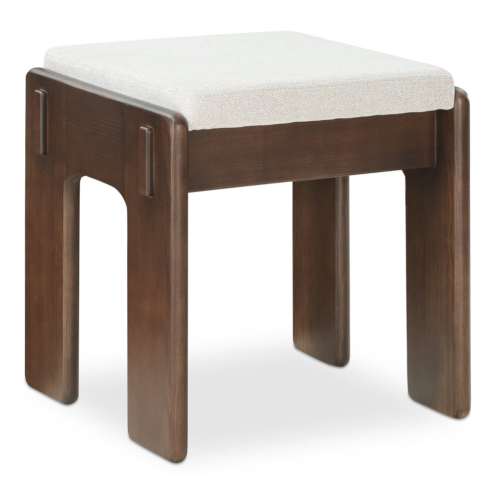 Moe's Home Ashby Counter Stool - Elegant Craftsmanship With Moisture-repellent Fabric And Luxurious Comfort Brown Upholstery, 100% Polyester,Solid Ash Bc-1134-20