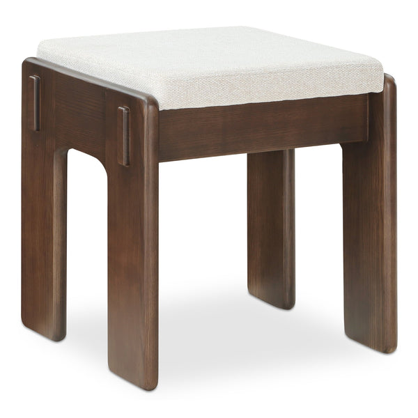Moe's Home Ashby Counter Stool - Elegant Craftsmanship With Moisture-repellent Fabric And Luxurious Comfort Brown Upholstery, 100% Polyester,Solid Ash Bc-1134-20