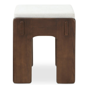 Moe's Home Ashby Counter Stool - Elegant Craftsmanship With Moisture-repellent Fabric And Luxurious Comfort Brown Upholstery, 100% Polyester,Solid Ash Bc-1134-20