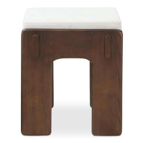 Moe's Home Ashby Counter Stool - Elegant Craftsmanship With Moisture-repellent Fabric And Luxurious Comfort Brown Upholstery, 100% Polyester,Solid Ash Bc-1134-20