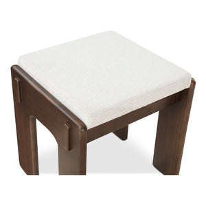 Moe's Home Ashby Counter Stool - Elegant Craftsmanship With Moisture-repellent Fabric And Luxurious Comfort Brown Upholstery, 100% Polyester,Solid Ash Bc-1134-20