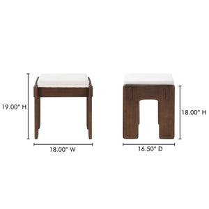Moe's Home Ashby Counter Stool - Elegant Craftsmanship With Moisture-repellent Fabric And Luxurious Comfort Brown Upholstery, 100% Polyester,Solid Ash Bc-1134-20
