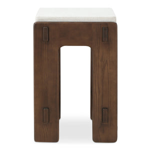 Moe's Home Ashby Counter Stool - Elegant Craftsmanship With Moisture-repellent Fabric And Luxurious Comfort Brown Upholstery, 100% Polyester,Solid Ash Bc-1135-20