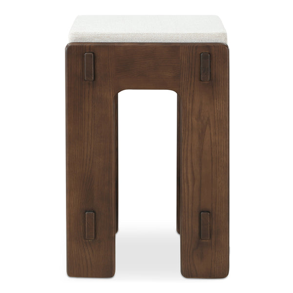 Moe's Home Ashby Counter Stool - Elegant Craftsmanship With Moisture-repellent Fabric And Luxurious Comfort Brown Upholstery, 100% Polyester,Solid Ash Bc-1135-20