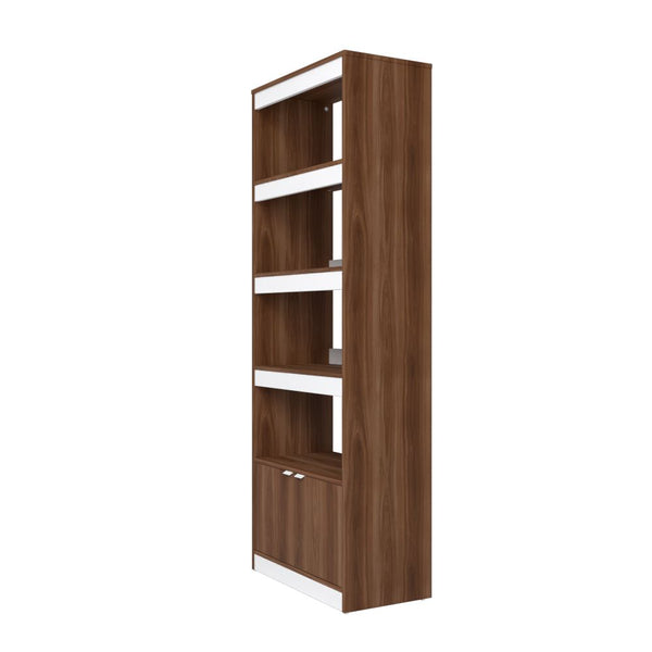 Ratzer Bookcase in Brown and White BC-316AMC192 Manhattan Comfort