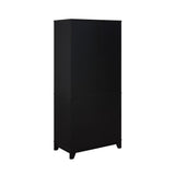 Manhattan Comfort Sheridan Mid-Century Modern Bookcase Cabinet Black BC-6GLF-BK