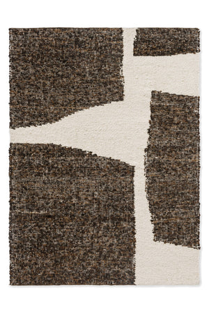 Brink & Campman Craft Fundament 70% Pure New Wool / 15% Jute / 15% Cotton Handwoven Rug Chocolate,Cream 70% pure new wool   15% jute   15% cotton 149305200280-BRINK-CAMPMAN