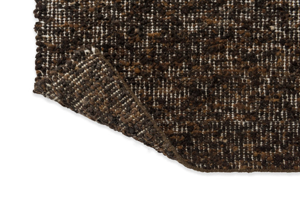 Brink & Campman Craft Fundament 70% Pure New Wool / 15% Jute / 15% Cotton Handwoven Rug Chocolate,Cream 70% pure new wool   15% jute   15% cotton 149305200280-BRINK-CAMPMAN