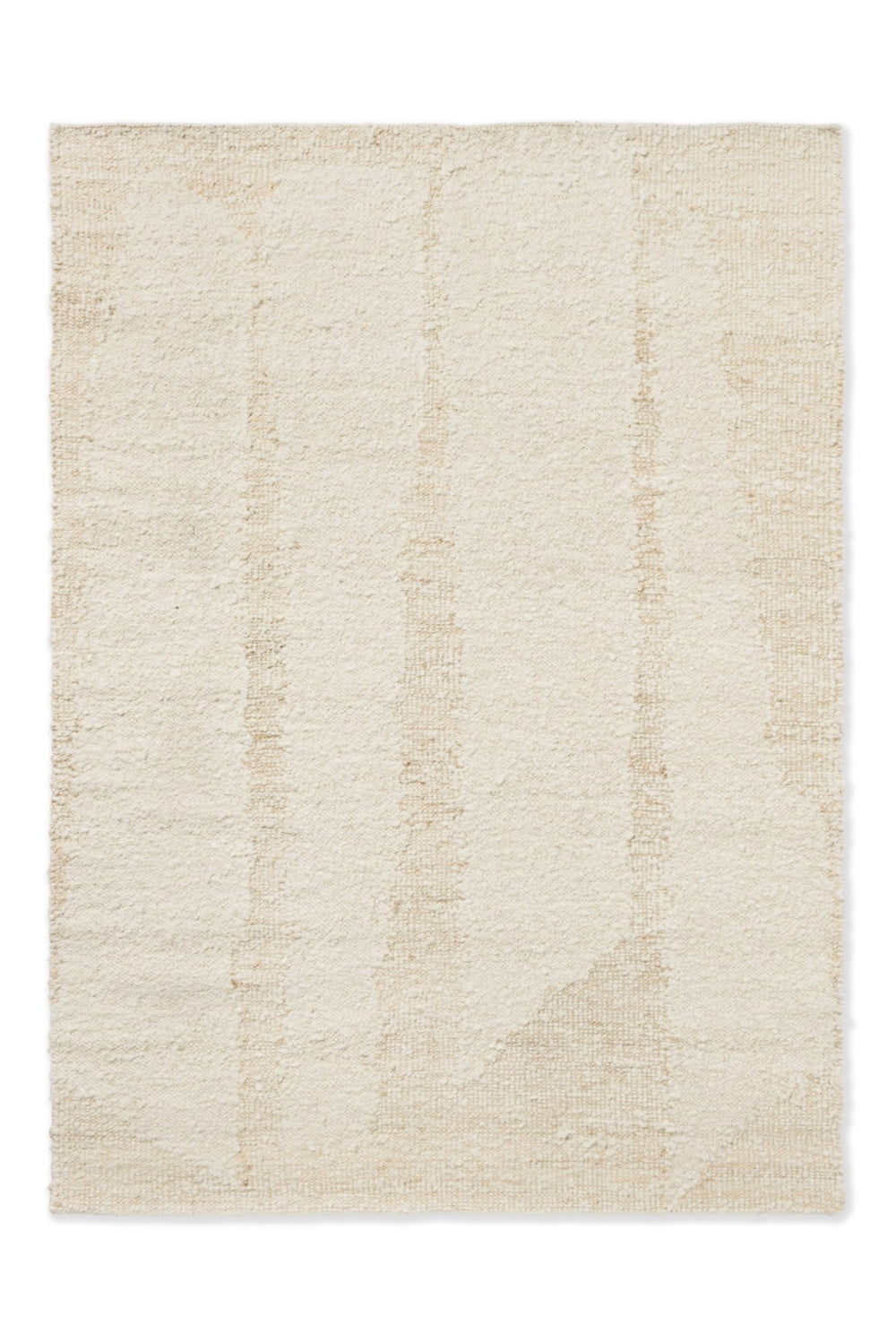 Brink & Campman Craft Fundament 70% Pure New Wool / 15% Jute / 15% Cotton Handwoven Rug Wool White 70% pure new wool   15% jute   15% cotton 149309160230-BRINK-CAMPMAN