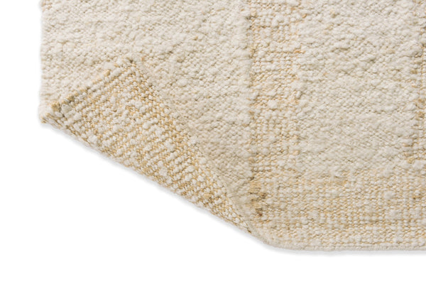 Brink & Campman Craft Fundament 70% Pure New Wool / 15% Jute / 15% Cotton Handwoven Rug Wool White 70% pure new wool   15% jute   15% cotton 149309160230-BRINK-CAMPMAN