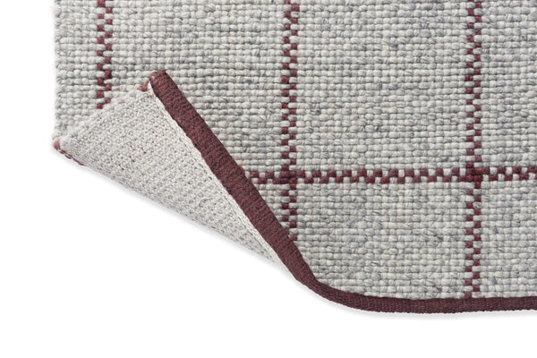 Brink & Campman Craft Matter 70% Pure New Wool / 30% Cotton Handwoven Rug Check Ash,Stone 70% pure new wool   30% cotton 049100140200-BRINK-CAMPMAN