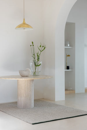 Brink & Campman Craft Matter 70% Pure New Wool / 30% Cotton Handwoven Rug Plain Ash 70% pure new wool   30% cotton 049107160230-BRINK-CAMPMAN