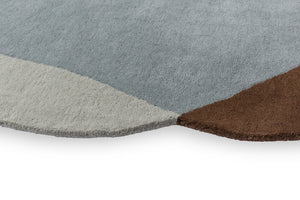 Brink & Campman Element Chad 100% Pure New Wool Handtufted Rug Brown Blue 100% pure new wool 087705204240-BRINK-CAMPMAN