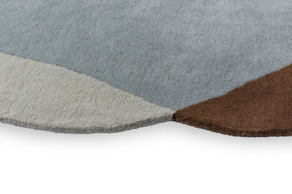 Brink & Campman Element Chad 100% Pure New Wool Handtufted Rug Brown Blue 100% pure new wool 087705204240-BRINK-CAMPMAN