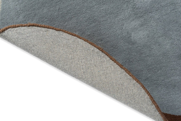 Brink & Campman Element Chad 100% Pure New Wool Handtufted Rug Brown Blue 100% pure new wool 087705204240-BRINK-CAMPMAN