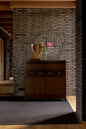 Brink & Campman Grid 100% Pure New Wool Handwoven Rug Cacao 100% pure new wool 129015170240-BRINK-CAMPMAN