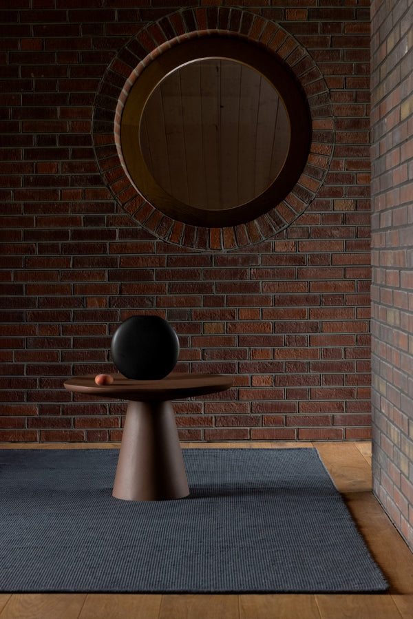 Brink & Campman Grid 100% Pure New Wool Handwoven Rug Slate 100% pure new wool 129004170240-BRINK-CAMPMAN