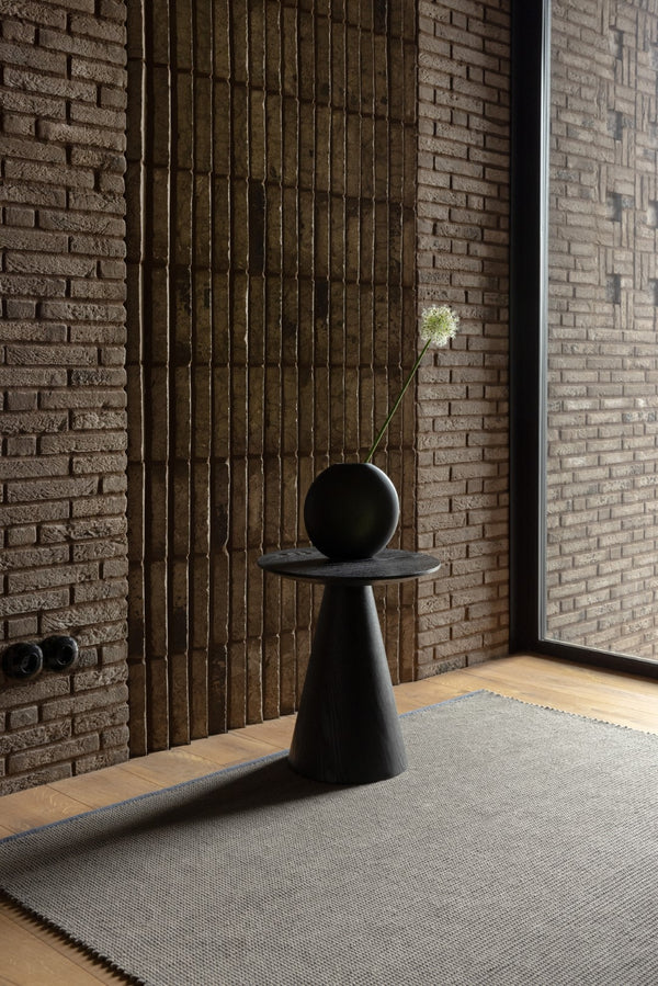 Brink & Campman Grid 100% Pure New Wool Handwoven Rug Stone 100% pure new wool 129011170240-BRINK-CAMPMAN