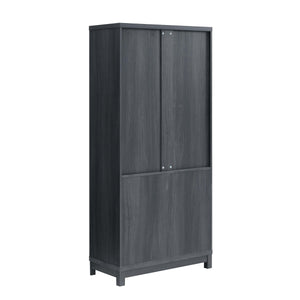 Jodie Bookcase in Charcoal Grey BC001-GY Manhattan Comfort