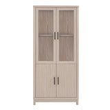 Jodie Bookcase in Whitewashed Oak BC001-OK Manhattan Comfort