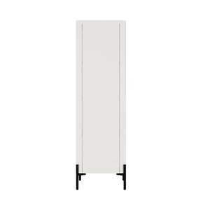 Manhattan Comfort Abbey Décor Cabinet – Elegant Storage Solution With 8 Adjustable Shelves For Timeless Home Style Maple And Off White Mdp Bc002-ow