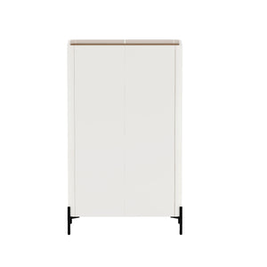Manhattan Comfort Abbey Décor Cabinet – Elegant Storage Solution With 8 Adjustable Shelves For Timeless Home Style Maple And Off White Mdp Bc002-ow