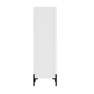Manhattan Comfort Abbey Décor Cabinet – Elegant Storage Solution With 8 Adjustable Shelves For Timeless Home Style White Mdp Bc002-wh