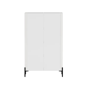 Manhattan Comfort Abbey Décor Cabinet – Elegant Storage Solution With 8 Adjustable Shelves For Timeless Home Style White Mdp Bc002-wh