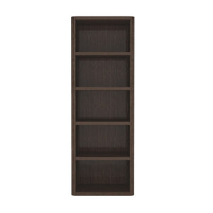 Manhattan Comfort Rivington Modern 28" Open Bookcase - Stylish 5-shelf Storage Solution For Contemporary Spaces Dark Walnut Mdp Bc003-br
