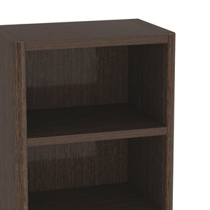Manhattan Comfort Rivington Modern 28" Open Bookcase - Stylish 5-shelf Storage Solution For Contemporary Spaces Dark Walnut Mdp Bc003-br