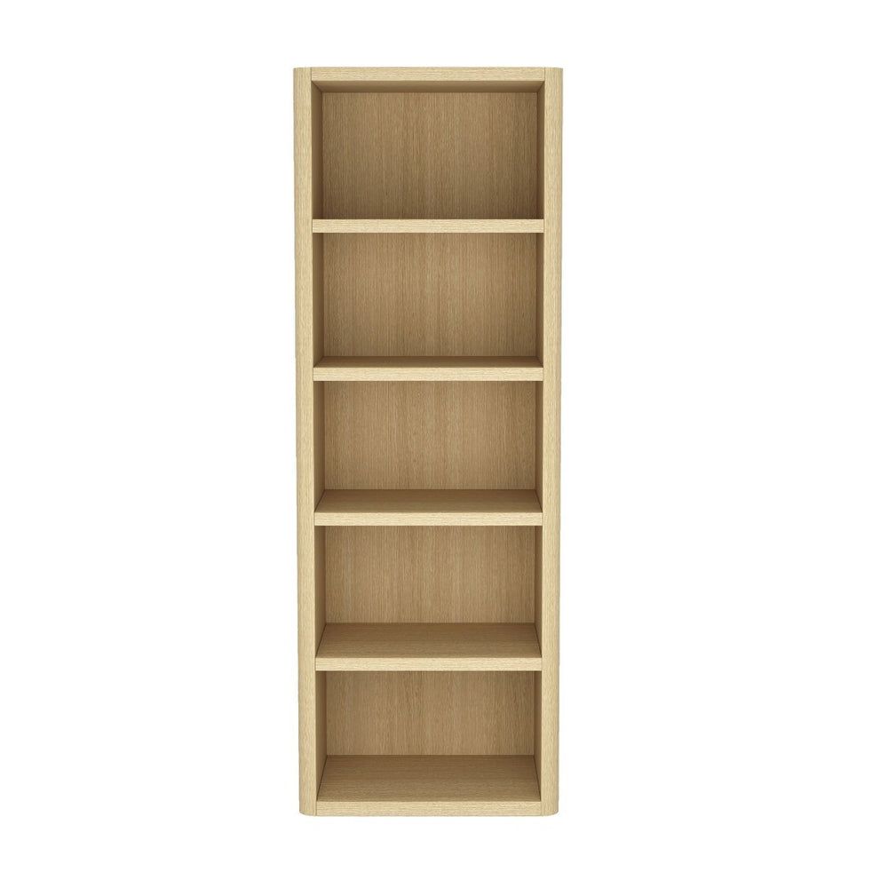 Manhattan Comfort Rivington Modern 28" Open Bookcase - Stylish 5-shelf Storage Solution For Contemporary Spaces Natural Oak Mdp Bc003-na