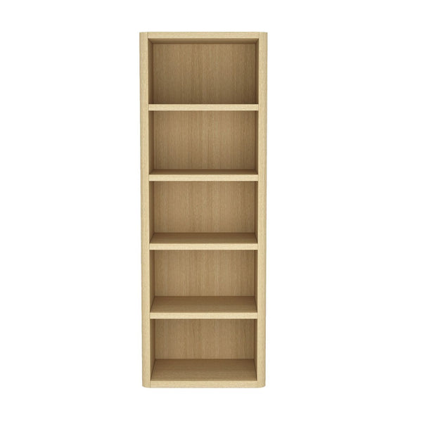 Manhattan Comfort Rivington Modern 28" Open Bookcase - Stylish 5-shelf Storage Solution For Contemporary Spaces Natural Oak Mdp Bc003-na