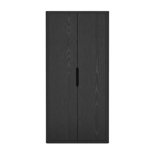 Manhattan Comfort Rivington Modern 38" Bookcase Cabinet - Elegant Design, Adjustable Shelves & Ample Storage Space Black Mdp Bc004-bk
