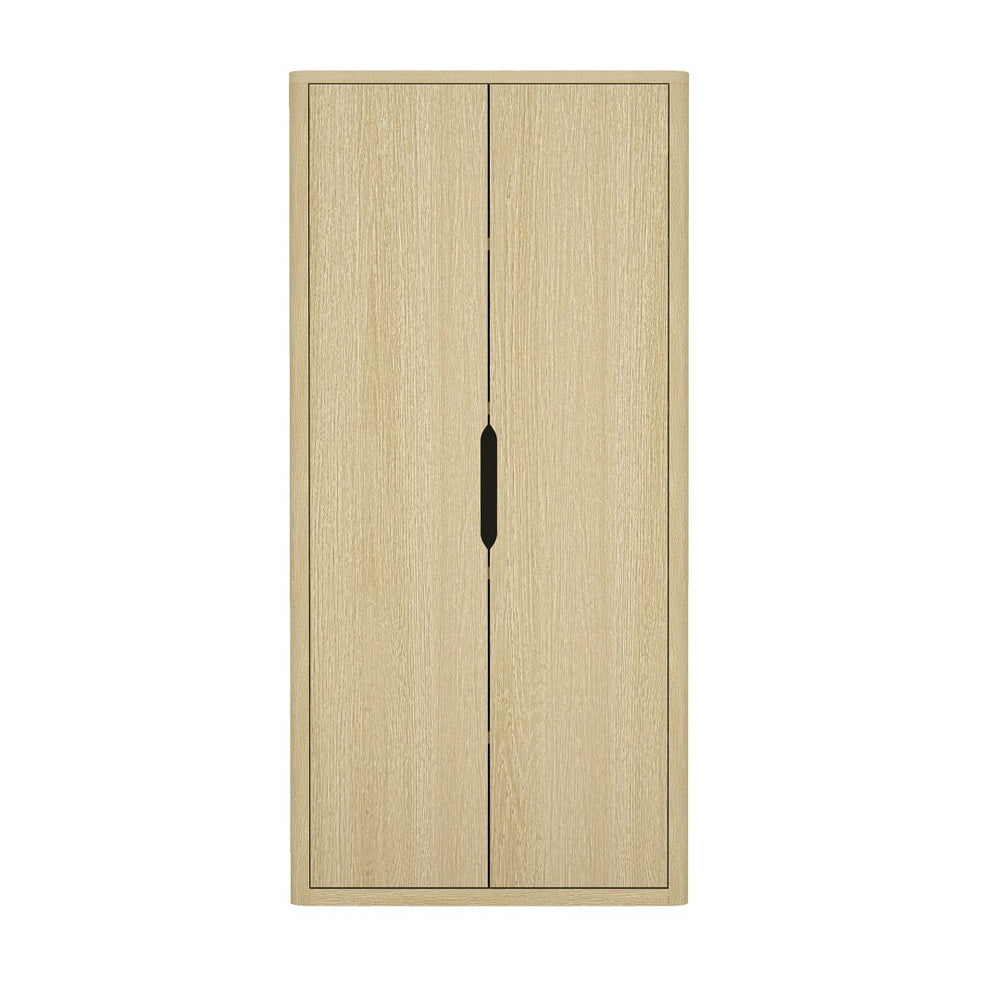 Manhattan Comfort Rivington Modern 38" Bookcase Cabinet - Elegant Design, Adjustable Shelves & Ample Storage Space Natural Oak Mdp Bc004-na