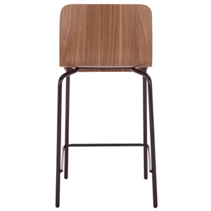 Safavieh Anderson Industrial Counter Stool With Solid Wood Seat And Metal Frame For Kitchen Islands BC0120