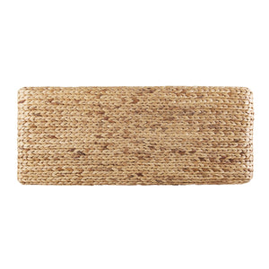 Safavieh Standerson Handwoven Water Hyacinth Bench Coastal Minimalist Pine Frame Entryway Accent WHITE BC0257