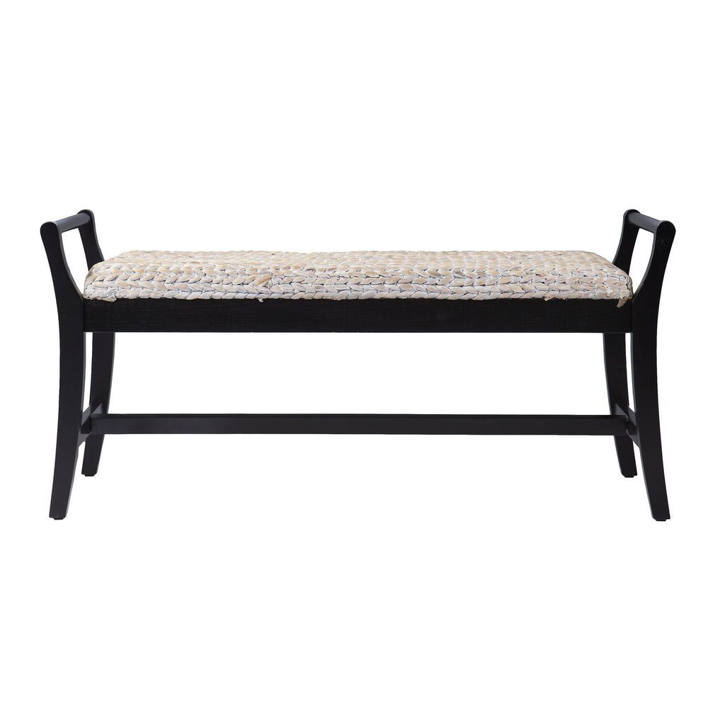 Safavieh Kellworth Woven Hyacinth Coastal Bench With Solid Pine Frame For Entryway Or Bedroom BC1119526