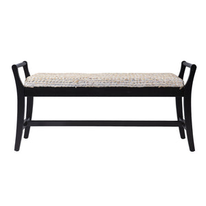 Safavieh Kellworth Woven Hyacinth Coastal Bench With Solid Pine Frame For Entryway Or Bedroom BC1119526