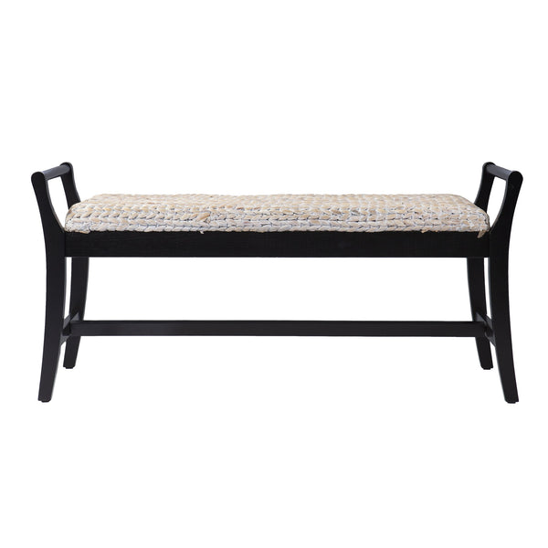 Safavieh Kellworth Woven Hyacinth Coastal Bench With Solid Pine Frame For Entryway Or Bedroom BC1119526