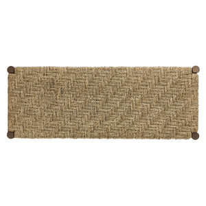 Safavieh Scalby Woven Seagrass Accent Bench With Solid Acacia Frame For Coastal Entryways BC1130926