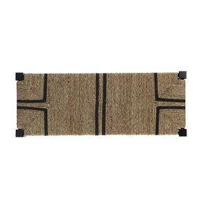 Safavieh Gallocano Hand-Woven Seagrass Bench With Black Wood Frame For Bedroom Or Entryway BC1144226
