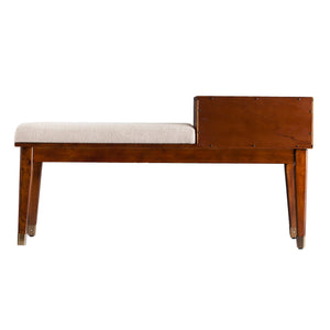 Safavieh Rhoda Midcentury Upholstered Storage Bench With Two Drawers For Entryway Or Bedroom BC2624