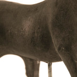 Resin Horse on Stand Distressed Dark Grey BCH064N Zentique