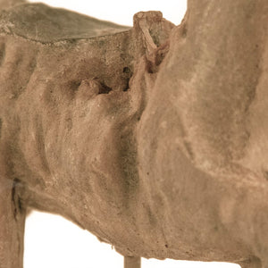 Resin Horse on Stand Distressed Rustic Taupe, Black BCH069F Zentique