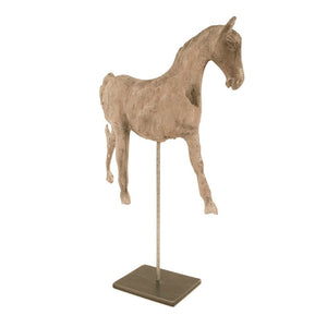 Zentique Resin Equestrian Sculpture on Metal Stand — Detailed Realistic Horse Accent for Mantel & Shelf Decor BCH069H