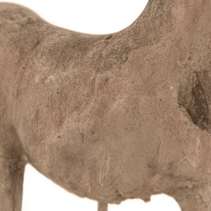 Resin Horse on Stand Distressed Taupe, Black BCH069H Zentique