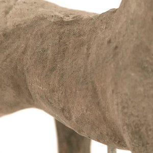 Resin Horse on Stand Distressed Taupe, Black BCH069I Zentique