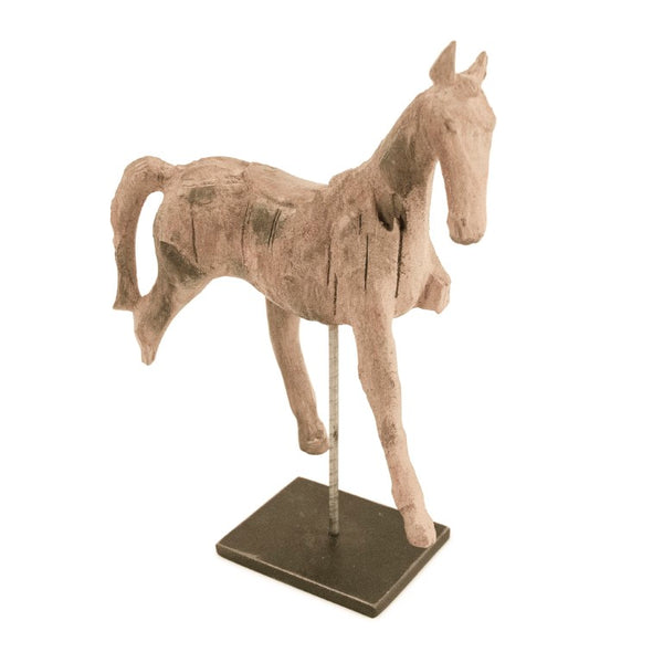 Zentique Resin Horse Sculpture on Metal Stand — Hand-Painted Realistic Equestrian Accent for Mantels & Shelves BCH069K