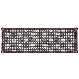 Safavieh Bandelier Leather Weave Bench - Modern Artisan Design With Teak Frame For Stylish Entryway Or Living Space Brown/Brown Leather BCH1000C
