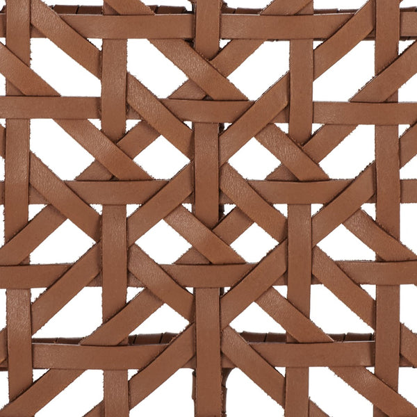 Safavieh Bandelier Leather Weave Bench - Modern Artisan Design With Teak Frame For Stylish Entryway Or Living Space Light Honey Leather / Unfinished Natural BCH1000D